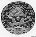 Roundel with Four-Clawed Dragon (Mang), Silk and gold thread tapestry (kesi), China