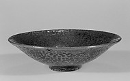Bowl (one of a pair), Stoneware with golden-black hare's fur glaze (Tenmoku ware?), China