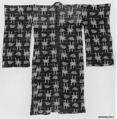 Girl's Summer Kimono with Design of Sea Bream and Bamboo, Ikat-patterned plain-weave ramie, Japan