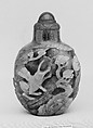 Snuff bottle with stopper, Nephrite, China