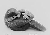 Dove, Nephrite, dark and light gray speckled and veined with black, China