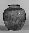 Jar, Porcelain with crackled green glaze (Jingdezhen ware), China