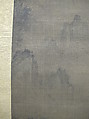 Rainy Landscape with Travelers, Unidentified artist, Hanging scroll; ink and color on silk, Korea