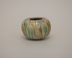 Miniature alms bowl, Earthenware with polychrome glaze (Sancai ware), China
