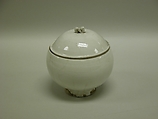 Covered bowl, Stoneware with white slip (Cizhou ware), China