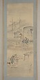 Making Ceramics, Eiraku Hozen (Japanese, 1795–1854), Hanging scroll; ink and color on paper, Japan