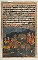 Krishna Dancing: Page from the Dispersed "Boston" Rasikapriya (Lover's Breviary), Ink, opaque watercolor, and gold on paper, India (Rajasthan, Amber)