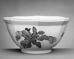 Octagonal bowl, Porcelain decorated in colored enamels (Nabeshima ware), Japan