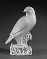 Figure of a hawk (one of a pair), Porcelain with clear glaze (Jingdezhen ware), China
