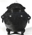 Covered Jar, Bronze, wood, glass, China