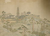 Panel with Landscape, Silk and metal thread tapestry (kesi) with ink and color, China