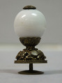 Hat Finial, Glass top on gilded-metal base, China