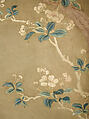 Magnolia, crabapple, and tree peony, Silk embroidery on silk gauze, China