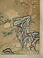 Magnolia, crabapple, and tree peony, Silk embroidery on silk gauze, China