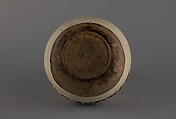 Bottle with floral pattern, Stoneware with black slip decoration, China