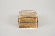 Incense Container, Lacquer on wood with sprinkled gold powder, Japan