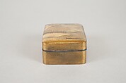 Incense Container, Lacquer on wood with sprinkled gold powder, Japan