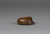Netsuke of Recumbent Tiger, Boxwood, Japan