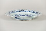 Plate, Porcelain painted in underglaze blue, China