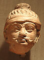 Head of a Male Figure, Terracotta, India (Jammu and Kashmir, possibly Akhnur)