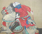 Tartars Playing Polo, Kano Eisen'in Furunobu 狩野永川院古 (Japanese, 1696–1731), Hanging scroll; ink and color on silk, Japan