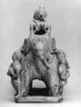 Elephant with Two Riders and Four Grooms, Earthenware, Thailand (Si Satchanalai)