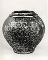 Large Jar, Shimaoka Tatsuzō  Japanese, Stoneware with stamped floral patterns, salt glaze (Mashiko ware), Japan
