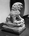 Seated Lion (one of a pair), Marble, China
