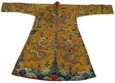 Lay Aristocrat's Robe (Chuba), Silk, wrapped gold, Tibet