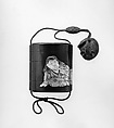Case (Inrō) with Design of Man Blowing on a Brazier to Make Tea, Lacquer, roiro, gold and coloured togidashi; Interior: nashiji and fundame; Netsuke: mouse; Ojime: floral bead, Japan