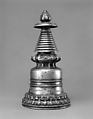 Stupa, Brass, Western Tibet
