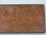 The Buddha Shakyamuni, Five Past Buddhas, and Maitreya, Wood with red pigment, gold, and ink , Tibet