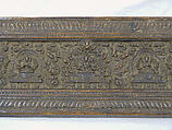 The Buddha Shakyamuni, Five Past Buddhas, and Maitreya, Wood with red pigment, gold, and ink , Tibet