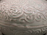 Circular Box and Cover, Porcelaneous stoneware with white glaze, China