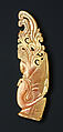 Ornamental plaque, Amber with incised decoration, China
