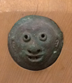 Plaque with Anthropomorphic Face, Bronze, China