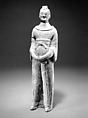 Standing Official, Earthenware with traces of pigment, China