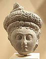 Head of a Female Deity, Gray schist, Pakistan (ancient region of Gandhara)