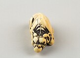 Recumbent Ox, Kiyozumi, Ivory, horn, Japan