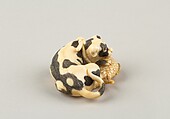 Netsuke of a Dog and a Fish, Ivory, horn, Japan