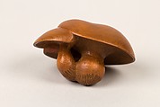 Netsuke of Three Mushrooms, Wood, Japan