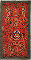 Back and Sleeve of a Dragon Robe, Silk and metallic-thread embroidery on silk satin damask, China