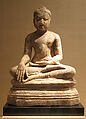 Seated Buddha, Stucco with traces of lacquer and polychrome, Burma