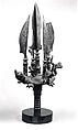 Halberd Head with Nagas and Blades on a Tortoise, Copper alloy, Indonesia (Java)