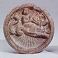 Dish with Nereid Riding a Sea Monster, Schist, Pakistan (ancient region of Gandhara)