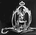 Lamp with Makara and Four Wajang Figures, Bronze, Indonesia (Java)