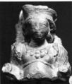 Upper Half of a Deity or King, Bronze, Afghanistan