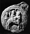 Auspicious Emblem with Pururavas and Urvashi, Terracotta, India