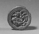 Ear Plug with Kinnari (Half-Bird, Half-Female Creature), Terracotta, India