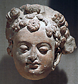 Head of a Female Figure, Clay or terracotta, India (Jammu and Kashmir, possibly Akhnur)